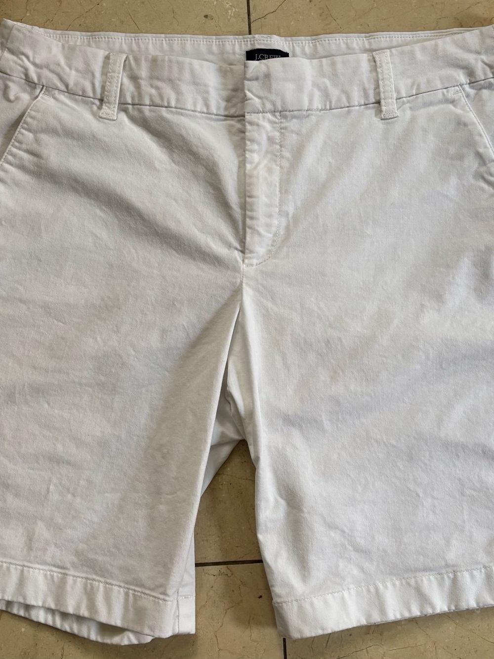 J. Crew White Women's Flat-Front Shorts Sz 12